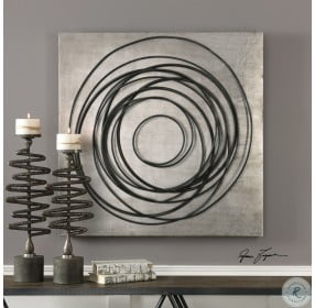 Whirlwind Silver Iron Coils Wall Art