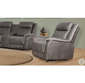 Enzo Gray Glider Power Recliner Power Headrest And Footrest