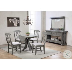 Graystone Burnished Gray Drop Leaf Dining Table
