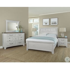Sawmill Alabaster Two Tone King Louver Bed