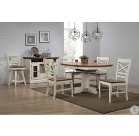 Choices Antique White X Back Counter Stool