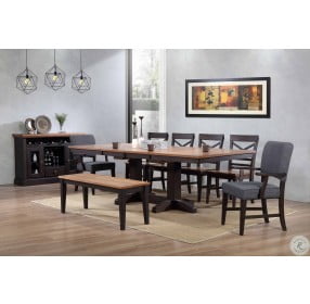 Choices Black Oak Extendable Dining Table
