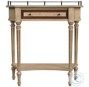 Masterpiece Charleston Distressed Antique Beige 1 Drawer Console Table