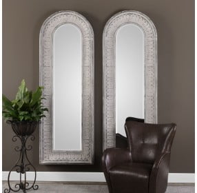 Argenton Aged Gray Arch Mirror