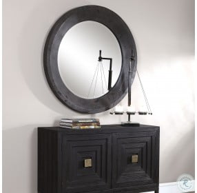 Frazier Dark Gray Charcoal And Rust Mirror
