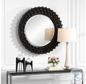 Circle of Piers Ebony Round Mirror