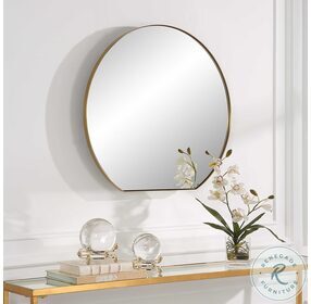 Cabell Brass Small Oval Mirror