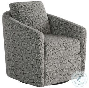 Daisey Bangle Silver 32" Wide Swivel Glider