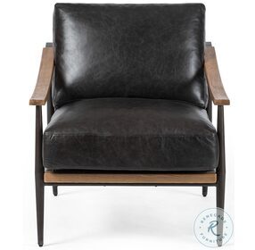 Kennedy Sonoma Black Leather Chair