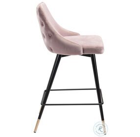 Piccolo Pink Velvet Counter Chair
