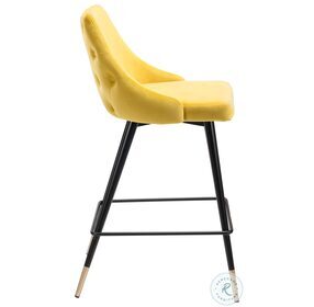 Piccolo Yellow Velvet Counter Chair