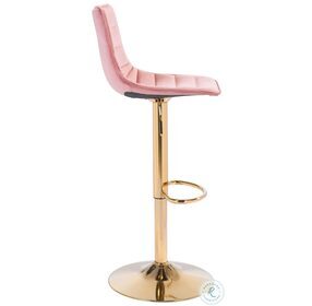 Prima Pink And Gold Bar Stool