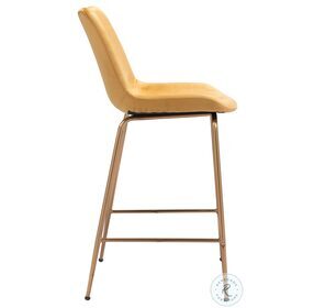 Tony Yellow And Gold Counter Height Chair