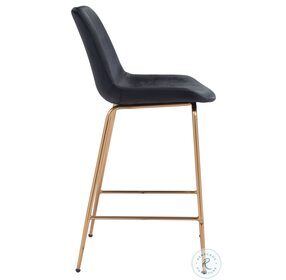 Tony Black And Gold Counter Height Chair