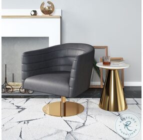 Justin Gray Swivel Accent Chair