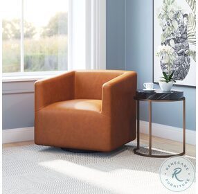 Brooks Brown Swivel Accent Chair