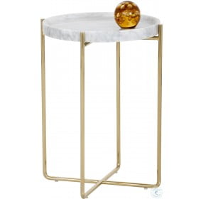 Liv White Marble Side Table