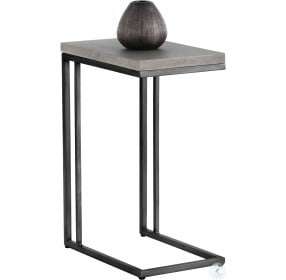 Sawyer Grey And Black C Shaped End Table