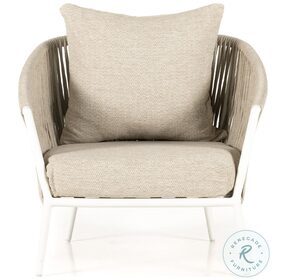 Porto Faye Sand and White Outdoor Chair