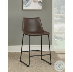 Michelle Brown And Black Armless Counter Height Stool Set of 2
