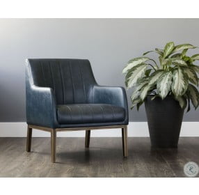 Wolfe Vintage Blue Lounge Chair
