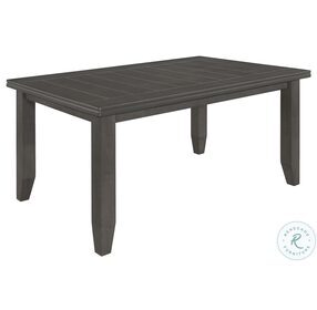 Dalila Dark Grey Plank Top Rectangular Dining Room Set