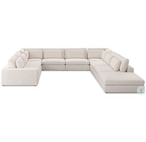 Bloor Essence Natural 8 Piece Sectional with Ottman