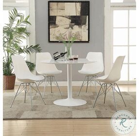 Lowry White Side Chair Set of 2