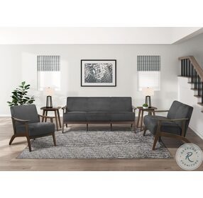 Carlson Dark Gray Velvet Sofa