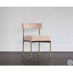 Seneca Velvet Blush Dining Chair Set of 2