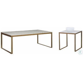 Evert White 47" Coffee Table