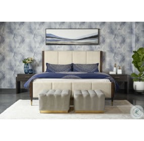 Lonnie Polo Club Muslin Queen Upholstered Panel Bed
