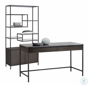Stamos Charcoal Grey Bookcase