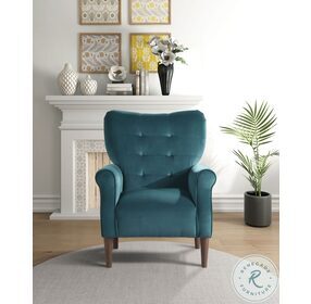 Kyrie Teal Accent Chair