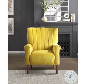 Urielle Yellow Accent Chair