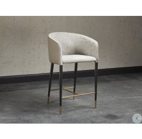 Asher Flint Grey And Napa Taupe Counter Height Stool