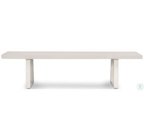 Cyrus Natural White and Natural Sand Outdoor Dining Bench