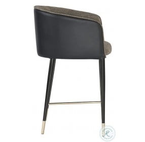 Asher Sparrow Grey And Napa Black Counter Height Stool