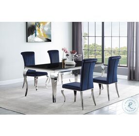 Carone Ink Blue Dining Chair Set Of 4