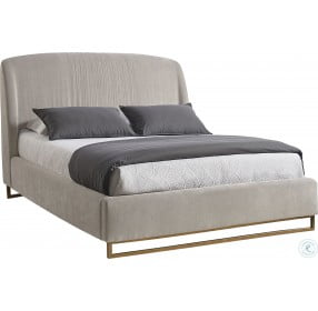 Nevin Polo Club Stone Upholstered Platform Bedroom Set
