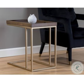 Arden Raw Umber C Shaped End Table