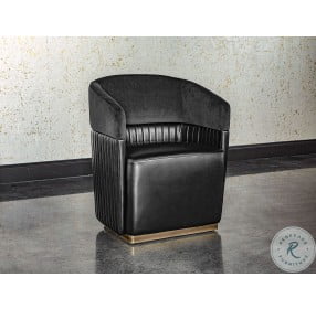 Genval Abbington And Cantina Black Wheeled Lounge Chair