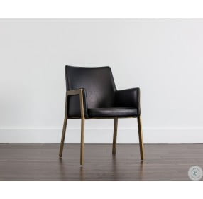 Bernadette Bravo Black Dining Arm Chair