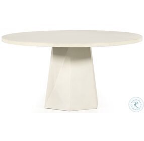 Bowman White Concrete Outdoor Dining Table