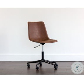 Cal Antique Brown Office Chair