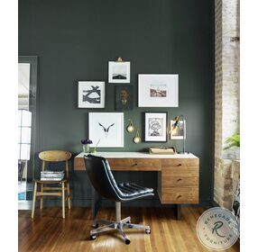Malibu Rider Black Leather Desk Chair