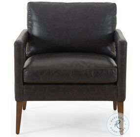 Olson Sonoma Black and Pecan Leather Chair