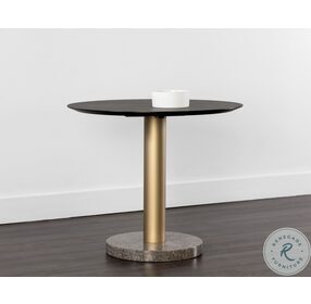 Monaco Gray And Gold Bistro Table