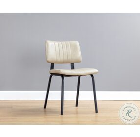 Berkley Bravo Cream Faux Leather Dining Chair Set of 2