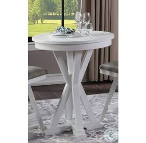 Bianca White Counter Height Pub Table Set